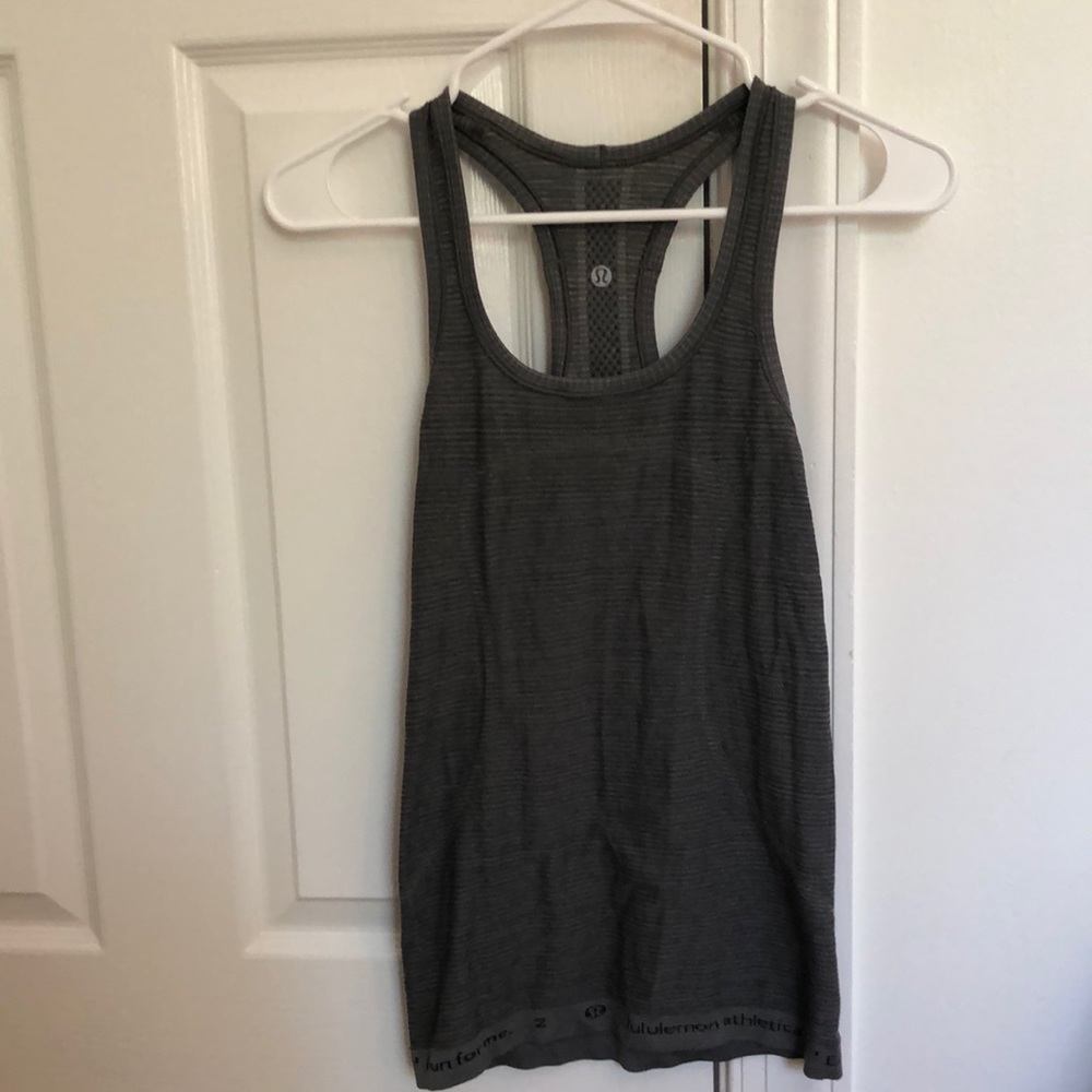 LuluLemon Swiftly Tech Gray Racerback Tank size 2